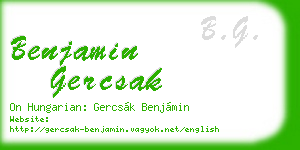 benjamin gercsak business card