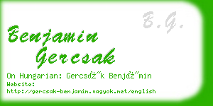 benjamin gercsak business card